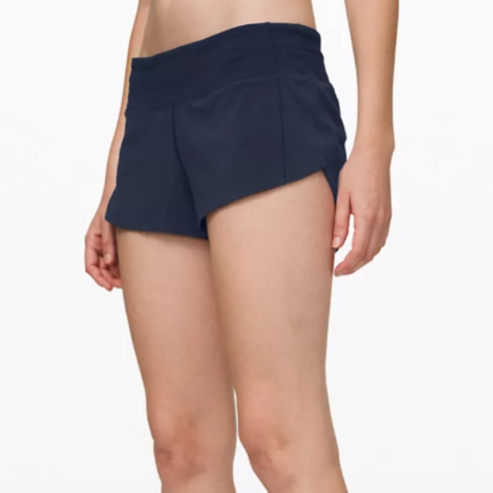 Lululemon Speed Up Low-Rise Short 2.5" Navy Size 4